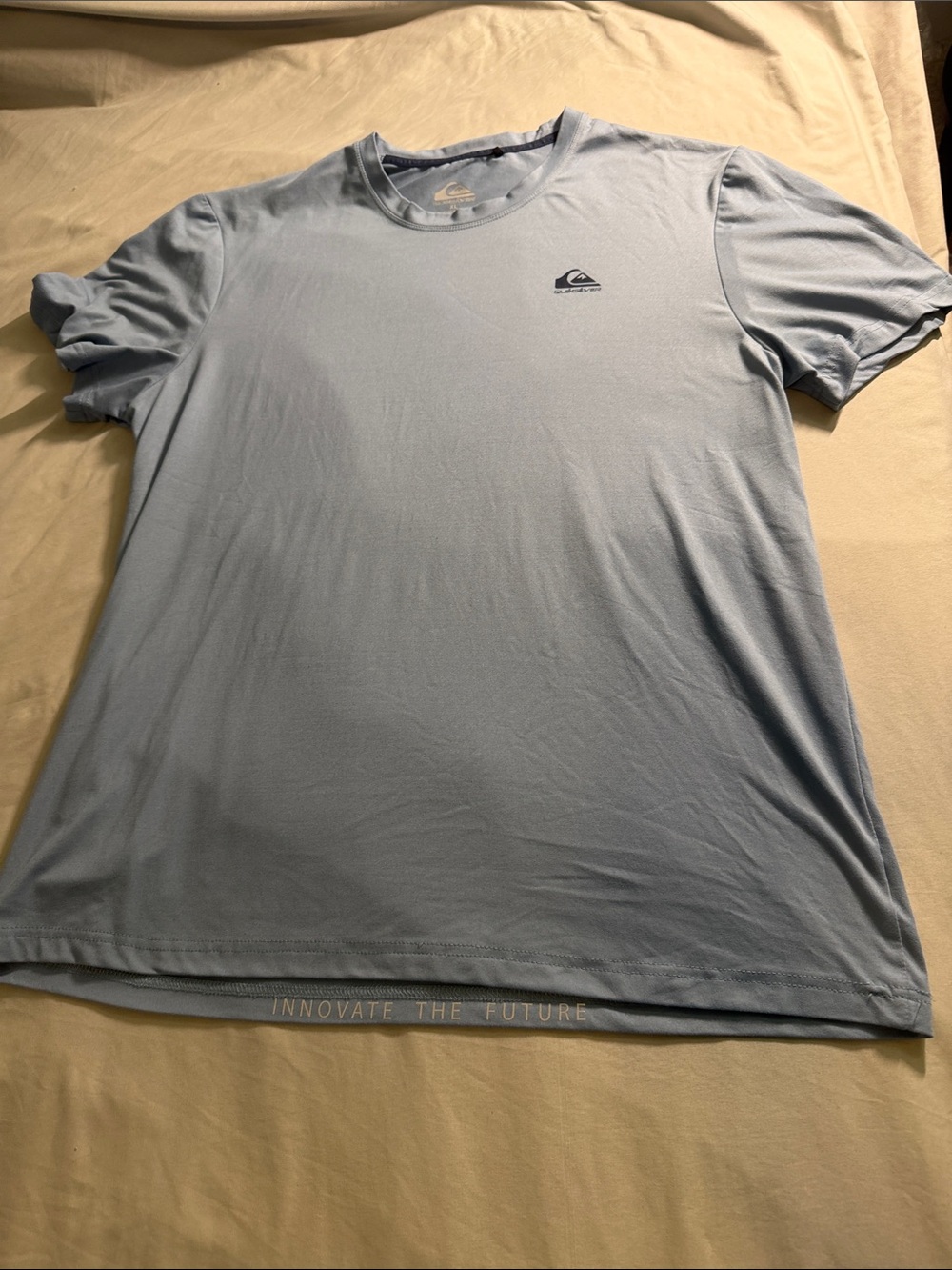 Quiksilver Men’s Pale Blue Crew Neck Short Sleeve Tee